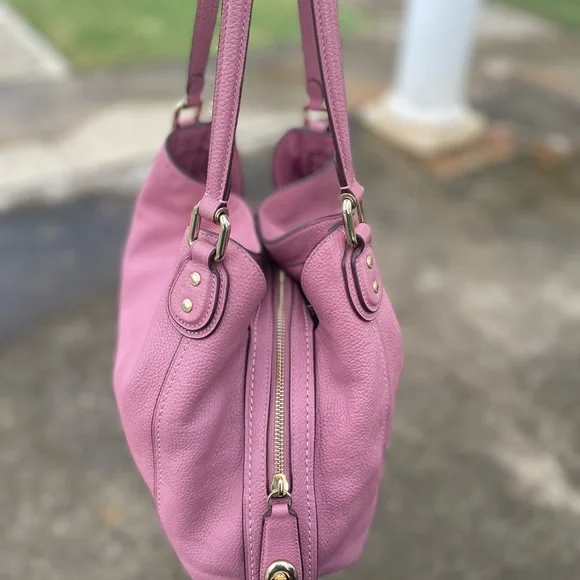 Coach Edie Pink Leather Shoulder Bag - Picture 6 of 9